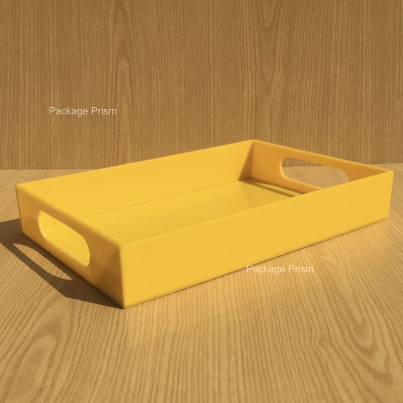 Yellow acrylic tray