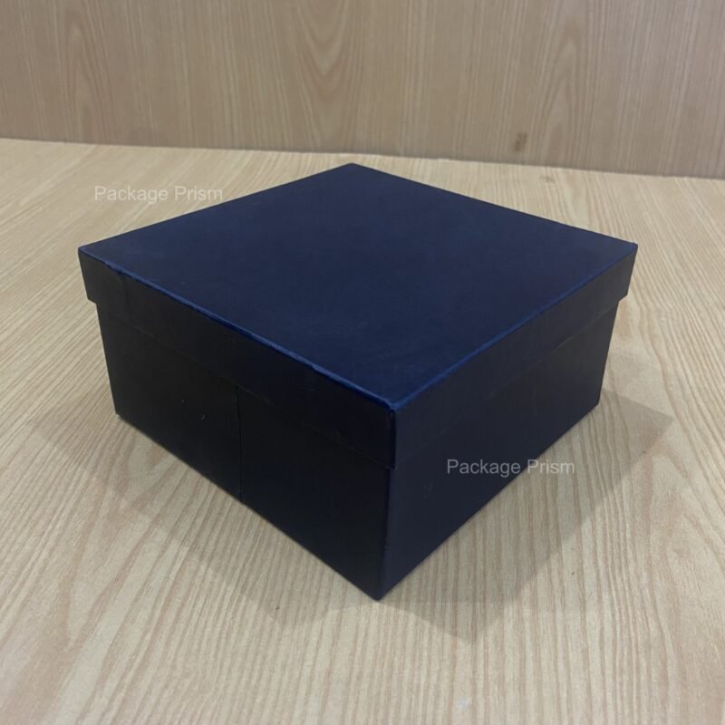 Top bottom black hardboard box